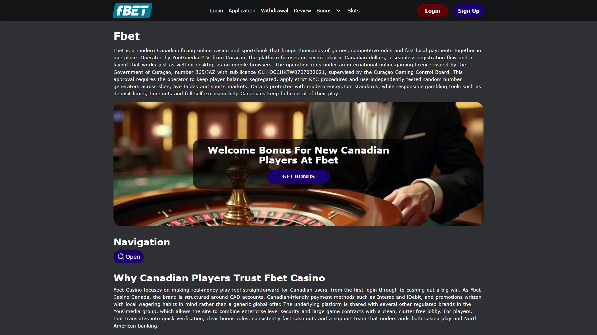 Fbet homepage
